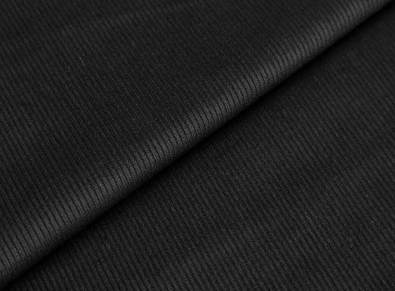 Фото ткани Хлопковый вельвет, цвет - черный