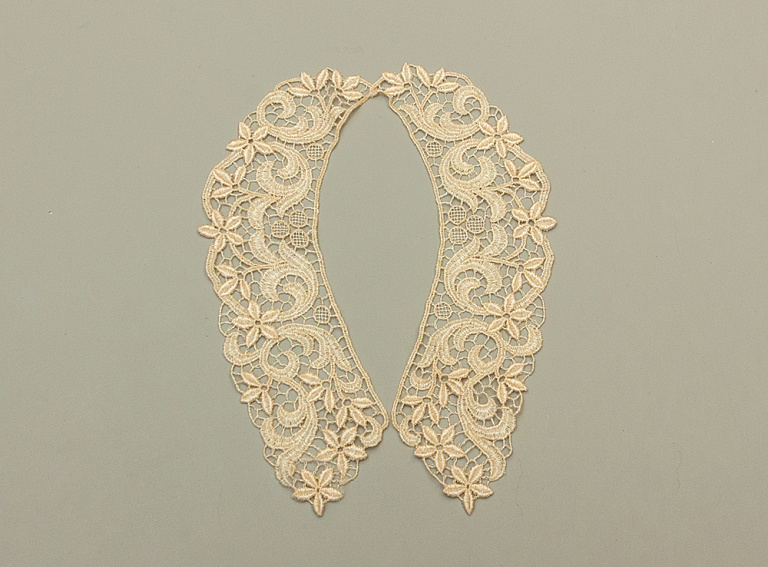 Фото ткани Воротник, цвет - бежевый