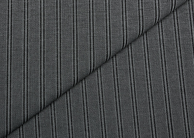 Фото ткани Хлопковая ткань тип Brunello Cucinelli, цвет - серый, черный, полоска