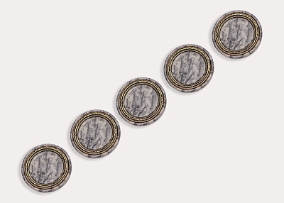 Фото ткани Пуговица круглая пластиковая, цвет - серый