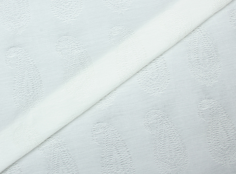 Фото ткани Хлопковое шитье, цвет - молочный