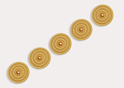 Фото ткани Пуговица круглая, цвет - желтый