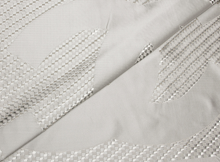 Фото ткани Шелковый шарф тип Chanel, цвет - серый