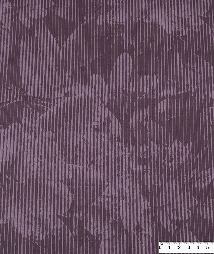 Подкладочная ткань с рисунком, цвет - фиолетовый, полоска, цветы. Изображение 6