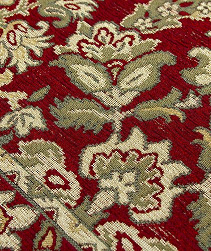 Хлопковая ткань тип Etro с рисунком, цвет - бордовый. Изображение 3