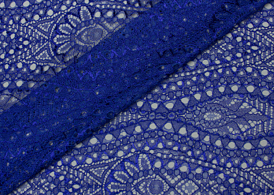Фото ткани Кружево с рисунком, цвет - синий