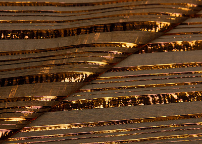 Фото ткани Хлопковая ткань тип Brunello Cucinelli, цвет - бронза и полоска