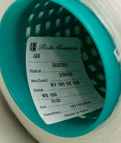 Пряжа кашемир с шелком тип Botto Giuseppe (100гр), цвет - белый. Изображение 4