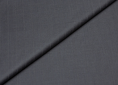 Фото ткани Шерстяная ткань тип Loro Piana, цвет - серый и полоска