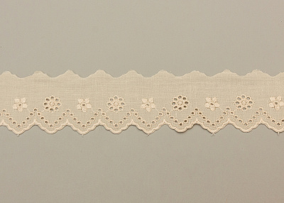 Фото ткани Кружево хлопковое, цвет - бежевый