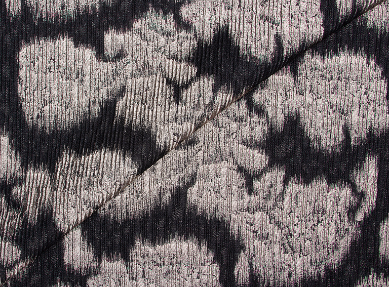 Фото ткани Ткань жаккард с рисунком, цвет - черный и пудра