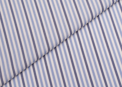 Фото ткани Хлопковая ткань в полоску, цвет - белый, голубой