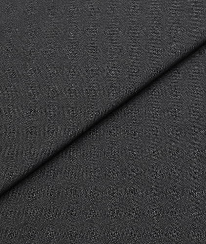 Льняная ткань стиль Loro Piana, цвет - черный. Изображение 1