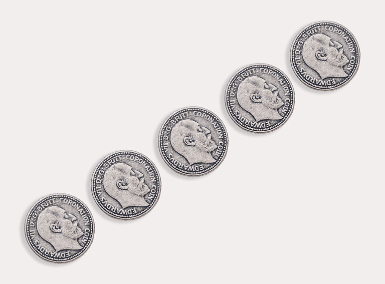 Фото ткани Пуговица круглая (металл), цвет - серебро