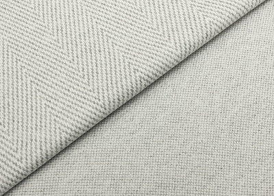 Фото ткани Трикотаж кашемир в елочку (дабл), цвет - серый и молочный