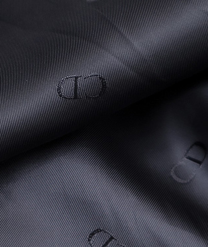 Подкладочная ткань тип Dior с рисунком, цвет - синий и темно-синий. Изображение 4