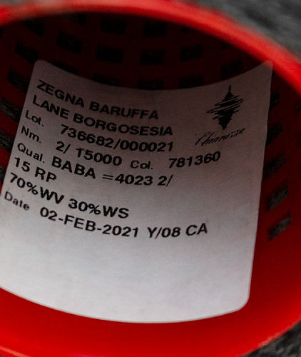 Пряжа шерсть с кашемиром тип Zegna Baruffa (100гр), цвет - серый. Изображение 4
