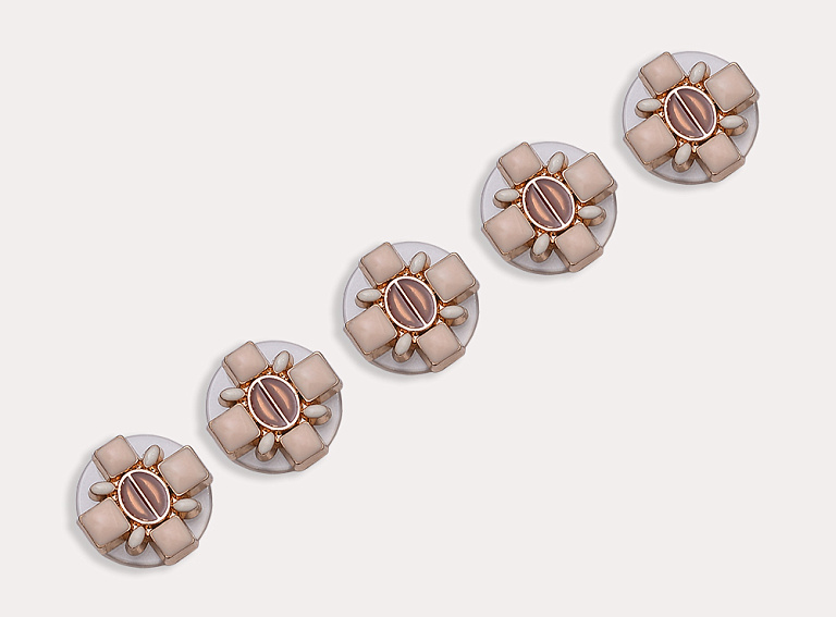 Фото ткани Пуговица, цвет - пудра