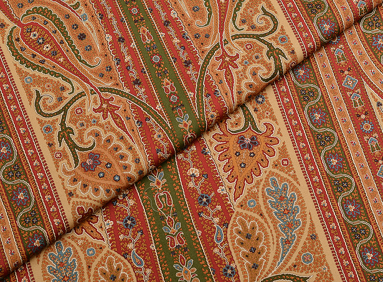 Фото ткани Хлопковая ткань с рисунком, цвет - пейсли