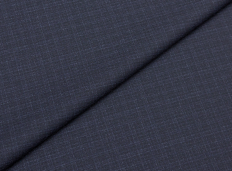Фото ткани Шерстяная ткань тип Ermenegildo Zegna в клетку, цвет - синий