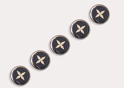 Фото ткани Пуговица круглая, цвет - синий