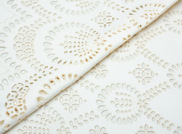 Фото ткани Кашемировая ткань тип Valentino, цвет - молочный