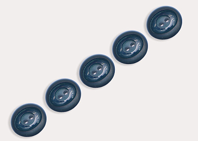 Фото ткани Пуговица круглая (пластик), цвет - синий и темно-синий