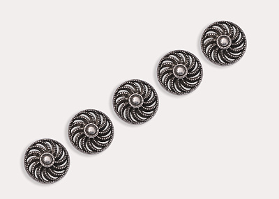 Фото ткани Пуговица, цвет - серебро