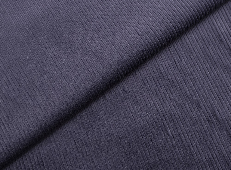 Фото ткани Хлопковый вельвет, цвет - темно-синий