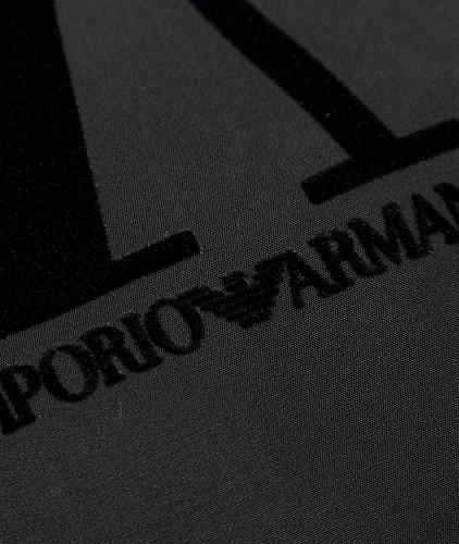 Хлопковая ткань тип Armani с рисунком (купон), цвет - черный. Изображение 5