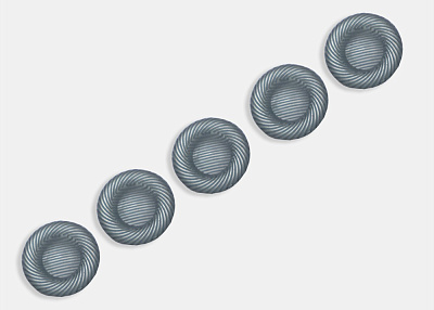 Фото ткани Пуговица круглая (пластик), цвет - бирюзовый