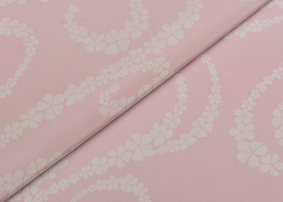 Фото ткани Натуральный шелк тип Chanel с рисунком, цвет - розовый