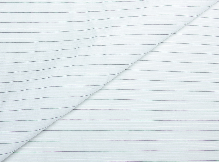 Фото ткани Батист тип Brunello Cucinelli, цвет - серый, белый, полоска