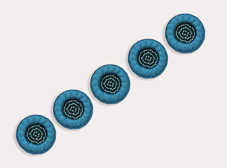 Фото ткани Пуговица, цвет - бирюзовый