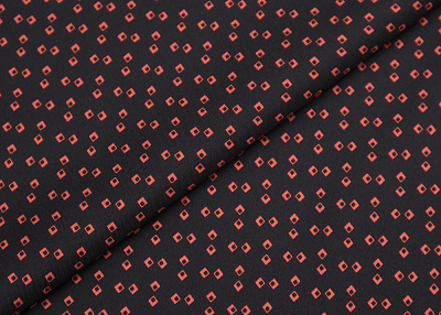 Фото ткани Твиловый шелк (купон) Valentino, цвет - черный