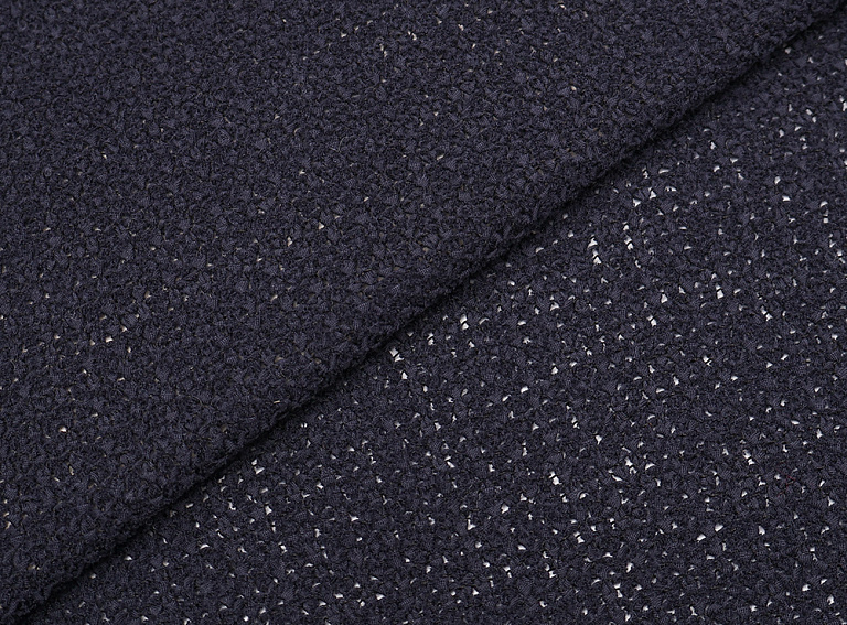 Фото ткани Вязаный твид тип Chanel, цвет - синий