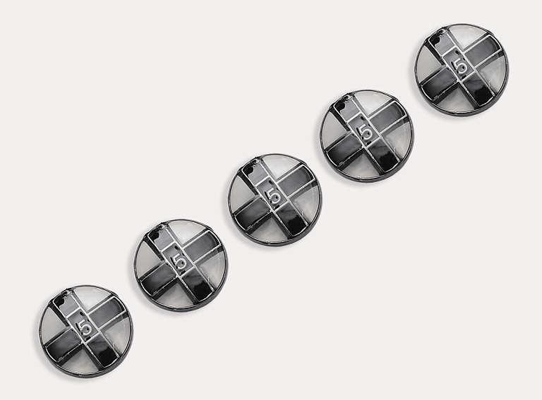 Фото ткани Пуговица, цвет - черный