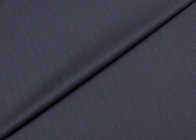 Фото ткани Шерстяная ткань тип Ermenegildo Zegna в полоску, цвет - синий