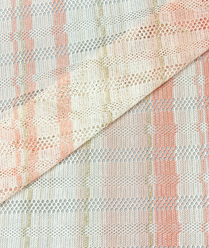 Трикотаж тип Missoni, цвет - молочный и полоска. Изображение 1