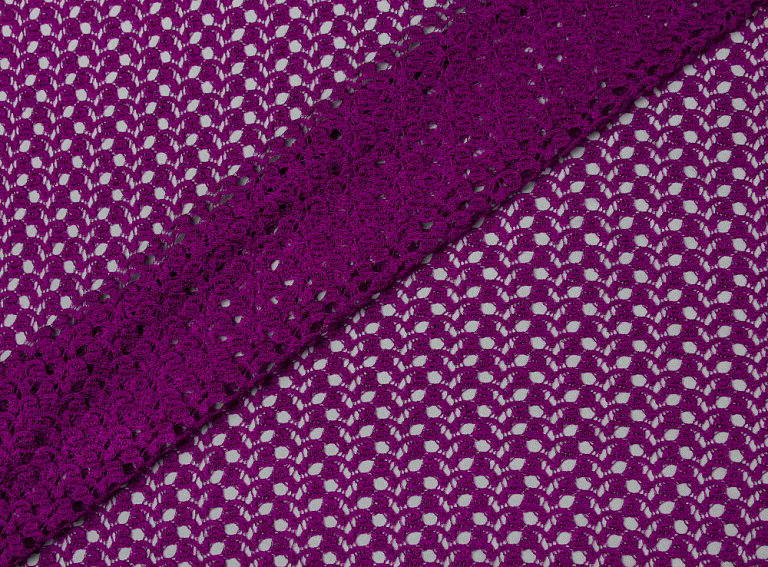 Фото ткани Вискоза тип Missoni, цвет - фиолетовый