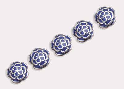 Фото ткани Пуговица (металл), цвет - синий