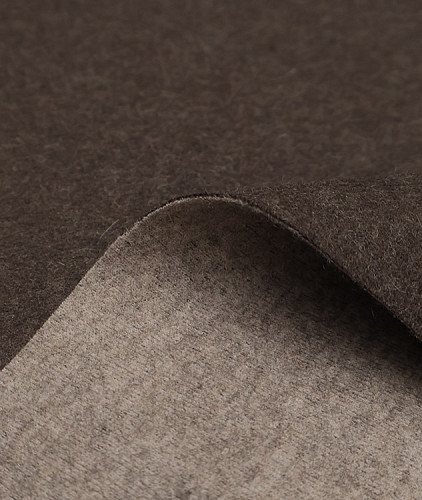 Трикотаж кашемир тип Loro Piana (дабл), цвет - бежевый и коричневый. Изображение 2