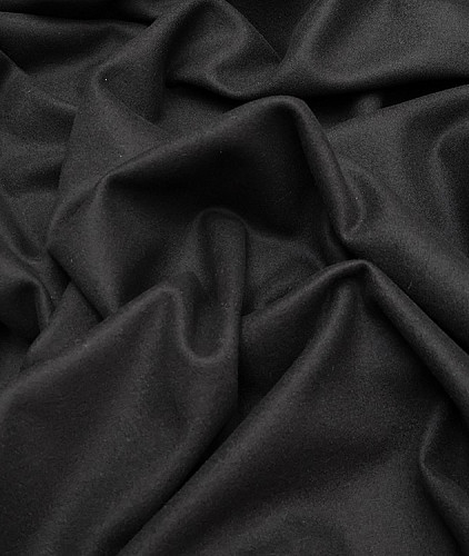 Трикотаж кашемир (дабл) тип Ermenegildo Zegna, цвет - черный. Изображение 3