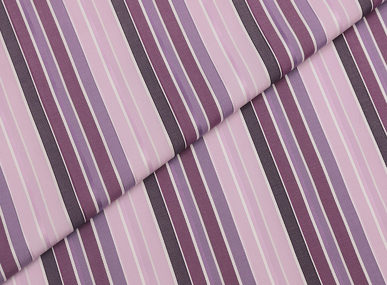 Фото ткани Хлопковая ткань в полоску, цвет - фиолетовый, сиреневый