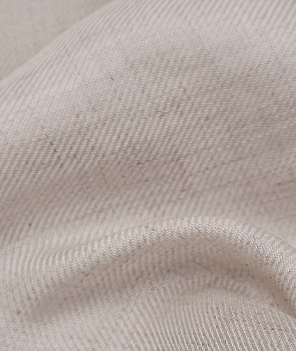 Натуральный лен с вискозой тип Loro Piana, цвет - серо-бежевый. Изображение 4