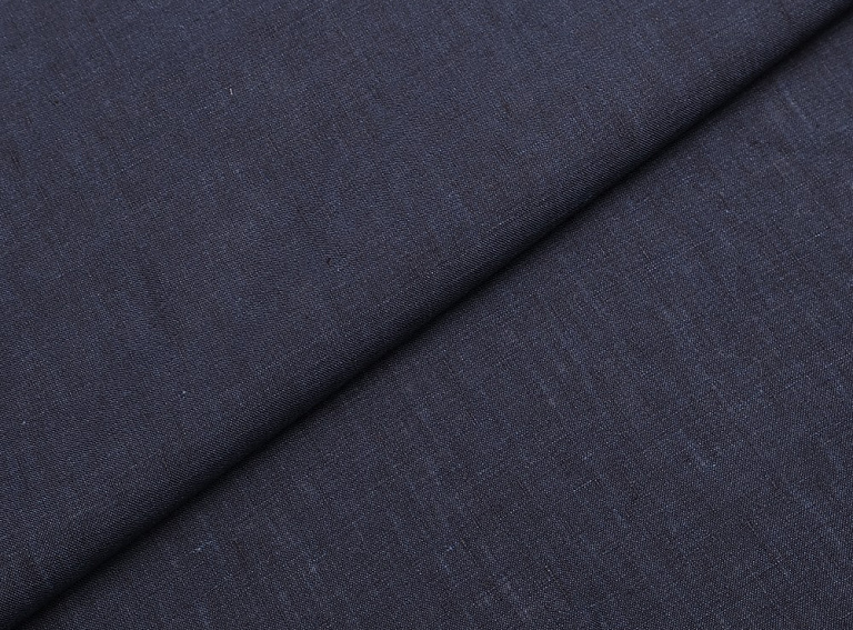 Фото ткани Льняная ткань, цвет - синий