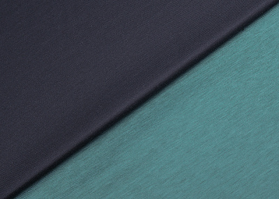 Фото ткани Трикотаж (дабл), цвет - синий, бирюзовый, меланж