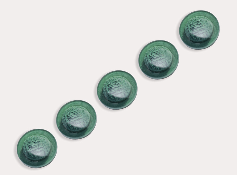 Фото ткани Пуговица круглая (пластик), цвет - зеленый