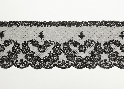 Фото ткани Кружево, цвет - черный