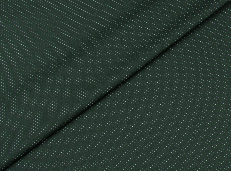 Фото ткани Хлопковая ткань в мелкий горох, цвет - зеленый